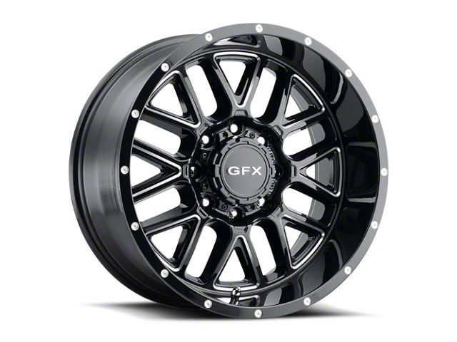 G-FX TM-5 Gloss Black Milled 6-Lug Wheel; 17x8.5; 18mm Offset (07-14 Yukon)