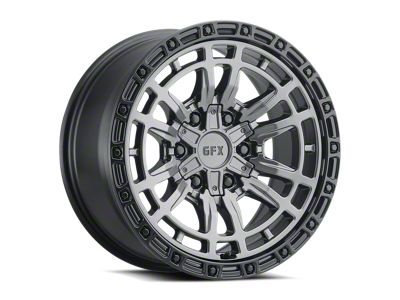 G-FX TR-24 Matte Gray with Matte Black Lip 6-Lug Wheel; 17x9; 12mm Offset (09-14 F-150)