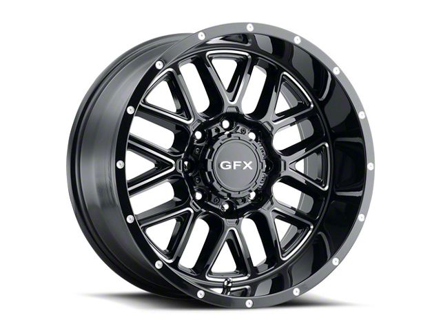G-FX TM-5 Gloss Black Milled 5-Lug Wheel; 17x8.5; 18mm Offset (09-18 RAM 1500)