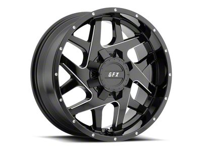 G-FX TR-Mesh2 Gloss Black Milled 5-Lug Wheel; 17x9; 0mm Offset (09-18 RAM 1500)