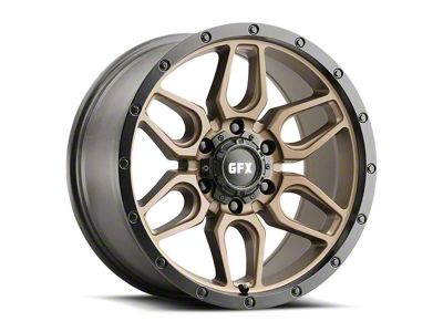 G-FX TR-18 Matte Bronze with Matte Black Lip 6-Lug Wheel; 18x9; 0mm Offset (14-18 Sierra 1500)