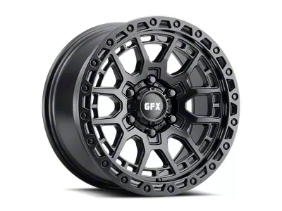 G-FX TR-25 Matte Black 6-Lug Wheel; 18x9; 12mm Offset (14-18 Sierra 1500)