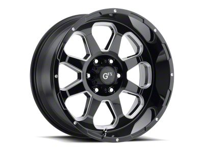 G-FX TR-10 Gloss Black Milled 6-Lug Wheel; 20x9; 12mm Offset (14-18 Silverado 1500)