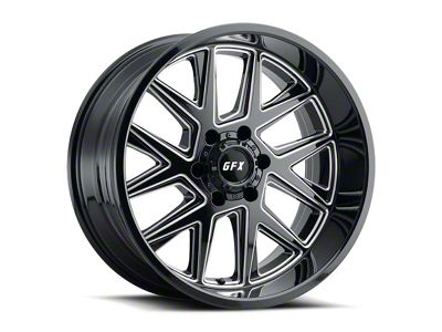 G-FX TM6 Gloss Black Milled 6-Lug Wheel; 22x12; -44mm Offset (24-25 Ranger)