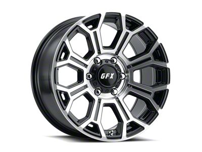 G-FX TR-19 Gloss Black Machined 6-Lug Wheel; 17x8.5; 18mm Offset (24-25 Ranger)