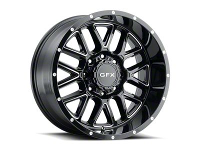 G-FX TM-5 Gloss Black Milled 6-Lug Wheel; 20x9; 0mm Offset (99-06 Silverado 1500)