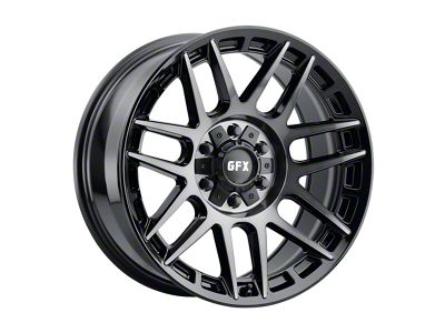 G-FX TM8 Gloss Black with Dark Tint 6-Lug Wheel; 17x8.5; -6mm Offset (99-06 Silverado 1500)