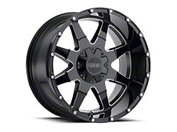 G-FX TR-12 Gloss Black Milled 6-Lug Wheel; 17x9; 0mm Offset (99-06 Silverado 1500)