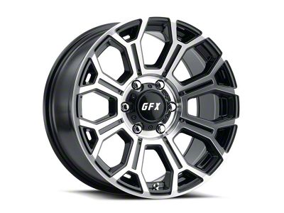 G-FX TR-19 Gloss Black Machined 6-Lug Wheel; 17x8.5; 18mm Offset (99-06 Silverado 1500)