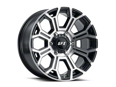 G-FX TR-19 Gloss Black Machined 6-Lug Wheel; 18x9; 12mm Offset (99-06 Silverado 1500)