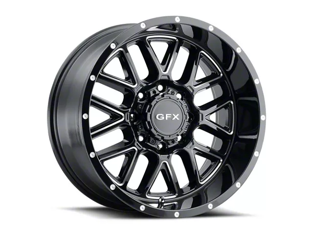 G-FX TM-5 Gloss Black Milled 6-Lug Wheel; 17x8.5; 18mm Offset (23-24 Colorado)
