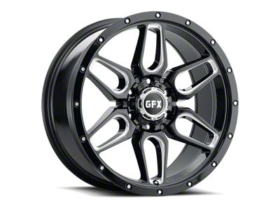 G-FX TR-18 Gloss Black Milled 6-Lug Wheel; 17x8.5; 18mm Offset (23-24 Colorado)