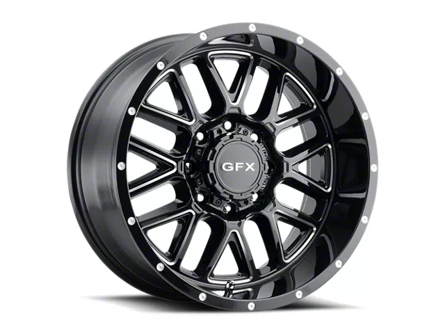 G-FX TM-5 Gloss Black Milled 5-Lug Wheel; 18x9; 12mm Offset (97-03 F-150)