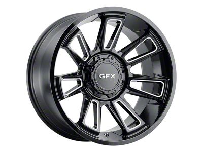 G-FX TR21 Gloss Black Milled 6-Lug Wheel; 20x9; 12mm Offset (21-24 F-150)