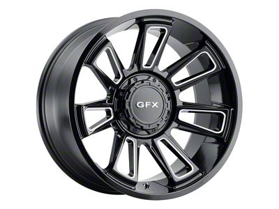G-FX TR21 Gloss Black Milled 6-Lug Wheel; 20x9; 12mm Offset (21-26 F-150)