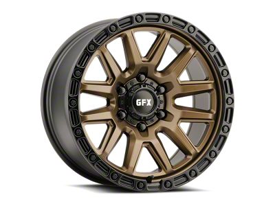 G-FX T26 Bronze with Black Lip and Bolts 6-Lug Wheel; 18x9; 0mm Offset (19-24 RAM 1500)