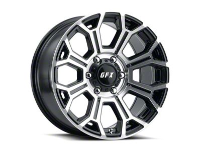 G-FX TR-19 Gloss Black Machined 8-Lug Wheel; 17x8.5; 18mm Offset (06-08 RAM 1500 Mega Cab)