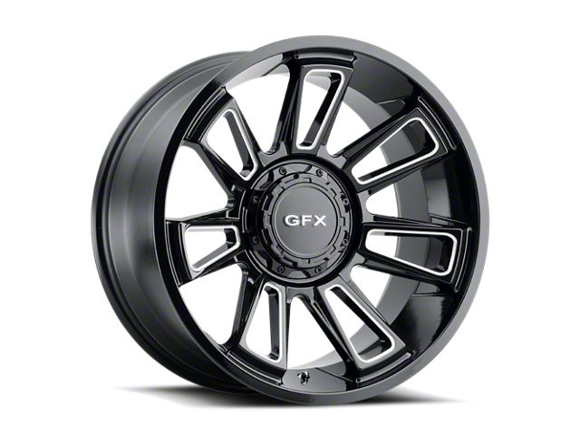 G-FX TR21 Gloss Black Milled 5-Lug Wheel; 18x9; 12mm Offset (09-18 RAM 1500)