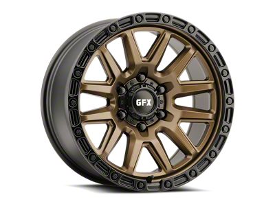 G-FX T26 Bronze with Black Lip and Bolts 6-Lug Wheel; 17x9; 0mm Offset (14-18 Sierra 1500)