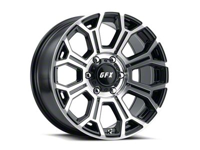 G-FX TR-19 Gloss Black Machined 6-Lug Wheel; 18x9; 12mm Offset (19-25 Sierra 1500)