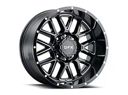 G-FX TM-5 Gloss Black Milled 8-Lug Wheel; 18x9; 0mm Offset (07-10 Sierra 2500 HD)