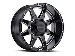 G-FX TR-12 Gloss Black Milled 8-Lug Wheel; 20x9; 12mm Offset (07-10 Sierra 2500 HD)