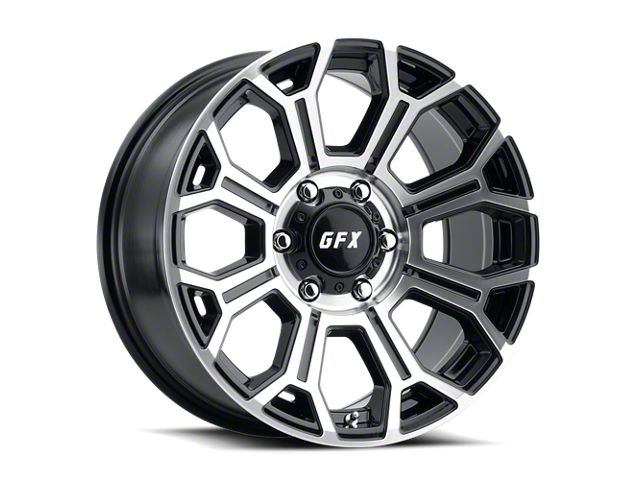 G-FX TR-19 Gloss Black Machined 8-Lug Wheel; 16x8.5; -6mm Offset (07-10 Silverado 2500 HD)