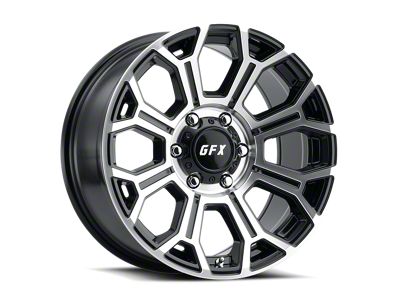 G-FX TR-19 Gloss Black Machined 8-Lug Wheel; 16x8.5; -6mm Offset (07-10 Silverado 3500 HD SRW)