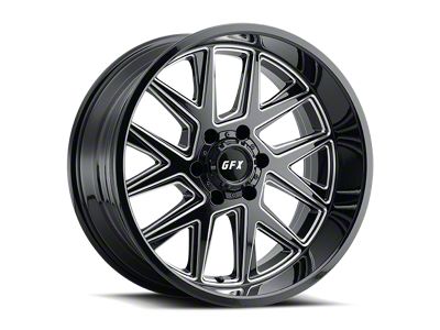 G-FX TM6 Gloss Black Milled 6-Lug Wheel; 18x9; 12mm Offset (21-26 Yukon)
