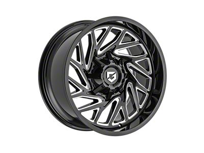 Gear Off-Road 769 Gloss Black Milled 8-Lug Wheel; 20x10; -19mm Offset (11-14 Silverado 2500 HD)