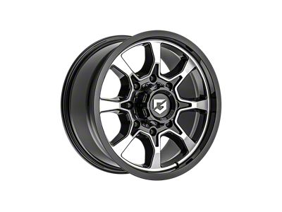 Gear Off-Road 772 Gloss Black Machined 8-Lug Wheel; 18x9; 18mm Offset (11-16 F-250 Super Duty)