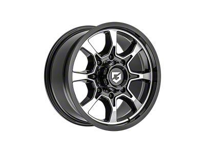 Gear Off-Road 772 Gloss Black Machined 8-Lug Wheel; 18x9; 18mm Offset (17-22 F-250 Super Duty)