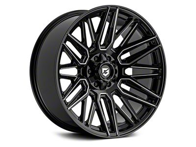 Gear Off-Road 770 Gloss Black Milled 8-Lug Wheel; 20x9; 18mm Offset (99-07 F-350 Super Duty SRW)