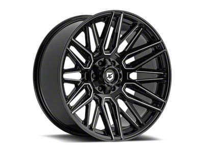 Gear Off-Road 770 Gloss Black Milled 6-Lug Wheel; 22x10; 10mm Offset (99-06 Silverado 1500)