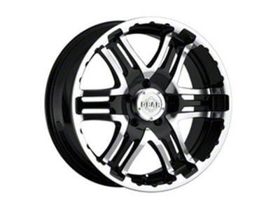 Gear Off-Road Double Pump Gloss Black Machined 6-Lug Wheel; 18x9; 10mm Offset (99-06 Silverado 1500)