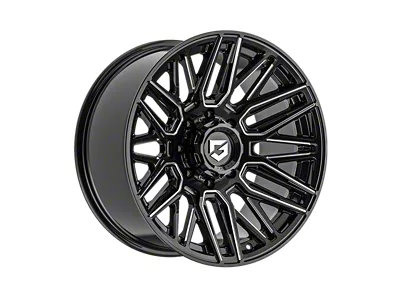 Gear Off-Road 770 Gloss Black Milled 8-Lug Wheel; 20x10; -19mm Offset (23-25 F-250 Super Duty)