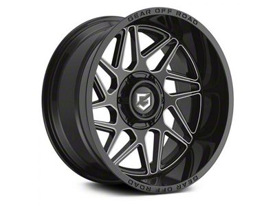 Gear Off-Road Ratio Gloss Black Milled 6-Lug Wheel; 22x10; -19mm Offset (19-23 Ranger)