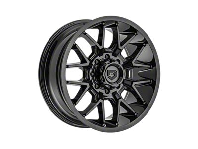 Gear Off-Road 768 Gloss Black 8-Lug Wheel; 20x9; 18mm Offset (20-25 Silverado 2500 HD)