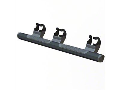GEM Tubes Octa Series Nerf Side Step Bars; Textured Black (17-24 F-250 Super Duty SuperCab)