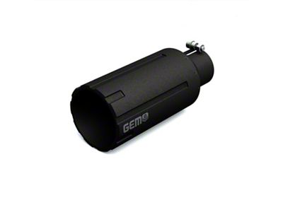 GEM Tubes Barrel Cut Exhaust Tip; 3-Inch; Black (Fits 3-Inch Tailpipe)