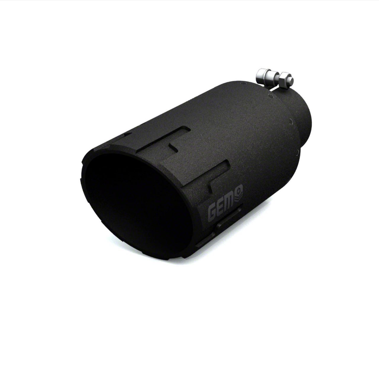 GEM Tubes RAM 1500 4Inch Hammer Cut Exhaust Tip; Black B12405 (Fits 4