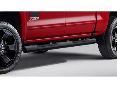 GEM Tubes Octa Series Nerf Side Step Bars; Textured Black (15-19 6.0L Sierra 2500 HD Regular Cab)