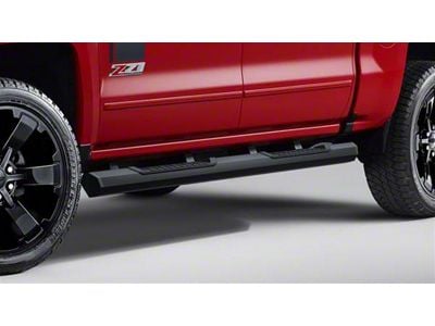 GEM Tubes Octa Series Nerf Side Step Bars; Textured Black (15-19 6.0L Sierra 3500 HD Regular Cab)