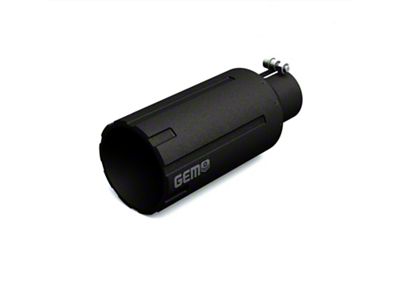 GEM Tubes Barrel Cut Exhaust Tip; 3.50-Inch; Black (Fits 3.50-Inch Tailpipe)