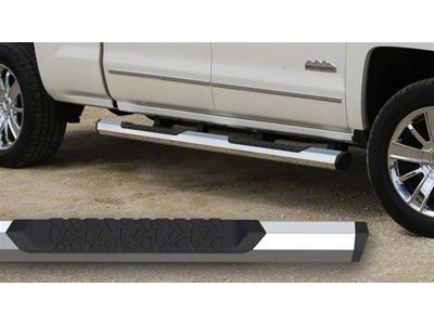 GEM Tubes Octa Series Nerf Side Step Bars; Chrome (14-18 Silverado 1500 Regular Cab)