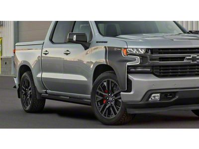 GEM Tubes Octa Series Nerf Side Step Bars; Textured Black (19-25 Silverado 1500 Crew Cab)