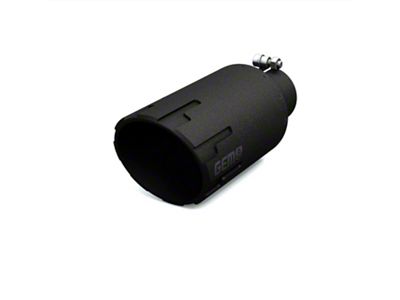 GEM Tubes Hammer Cut Exhaust Tip; 4-Inch; Black (Fits 4-Inch Tailpipe)