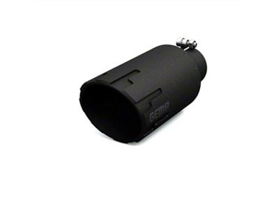 GEM Tubes Hammer Cut Exhaust Tip; 3.50-Inch; Black (Fits 3.50-Inch Tailpipe)