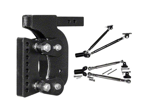 Gen-Y Hitch The BOSS Torsion-Flex 21K Adjustable 2.50-Inch Weight Distribution Receiver Hitch Shank with Stabilizer Bars; 15-Inch Drop (Universal; Some Adaptation May Be Required)