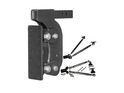 Gen-Y Hitch The BOSS Torsion-Flex 16K Adjustable Pintle Plate 2-Inch Receiver Hitch Shank with Stabilizer Bars; 12.50-Inch Drop (Universal; Some Adaptation May Be Required)